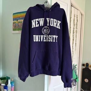 Champion ECO New York University Purple Hoodie, Size L